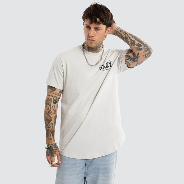 England Dual Curved Tee Glacier Grey
