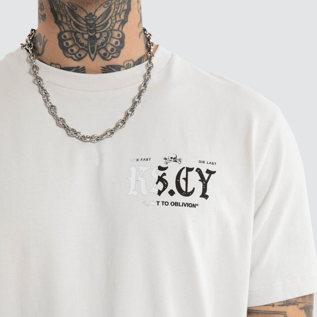 England Dual Curved Tee Glacier Grey