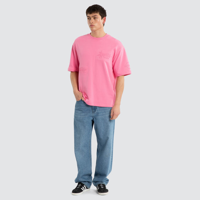 Muse Oversized Loopback Tee Sachet Pink