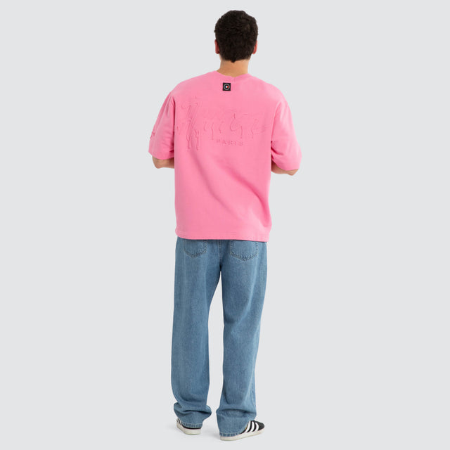 Muse Oversized Loopback Tee Sachet Pink