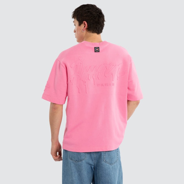 Muse Oversized Loopback Tee Sachet Pink
