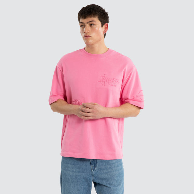 Muse Oversized Loopback Tee Sachet Pink