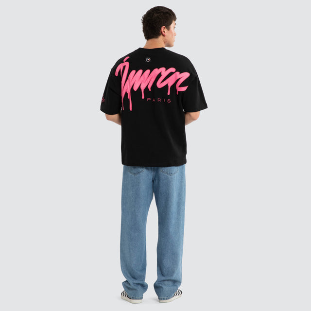 Idol Oversized Loopback Tee Jet Black
