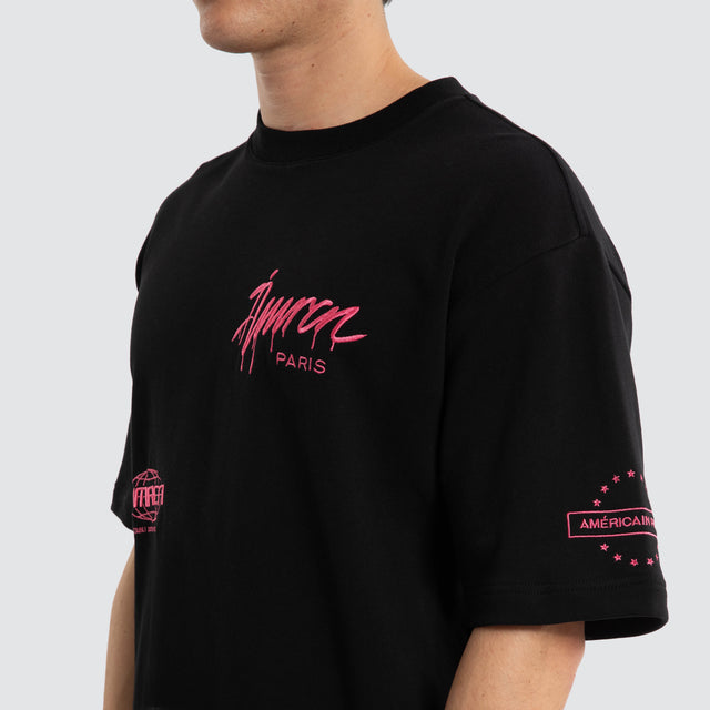 Idol Oversized Loopback Tee Jet Black