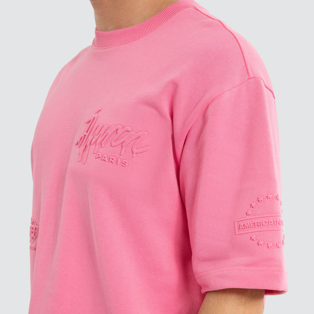 Muse Oversized Loopback Tee Sachet Pink
