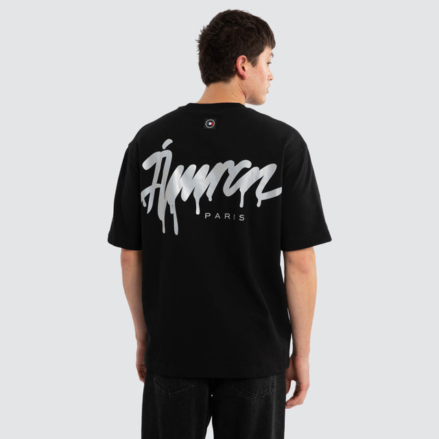 Vogue Oversized Loopback Tee Jet Black