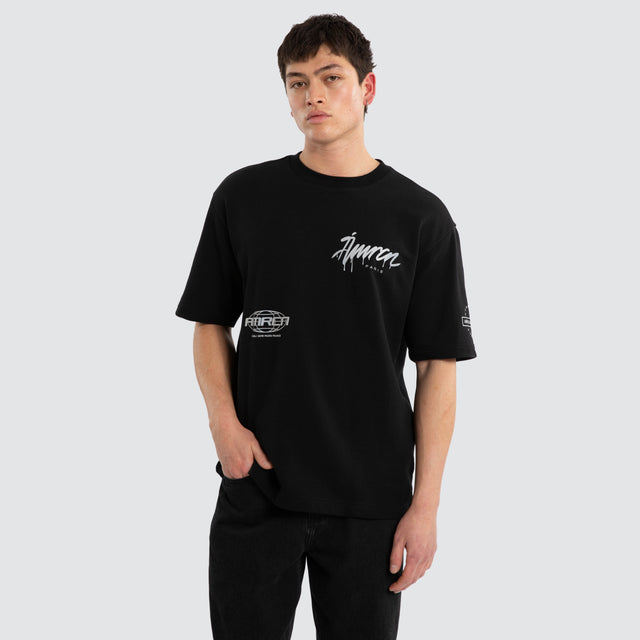 Vogue Oversized Loopback Tee Jet Black