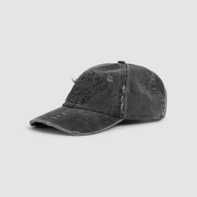 Knock Dad Cap Washed Black
