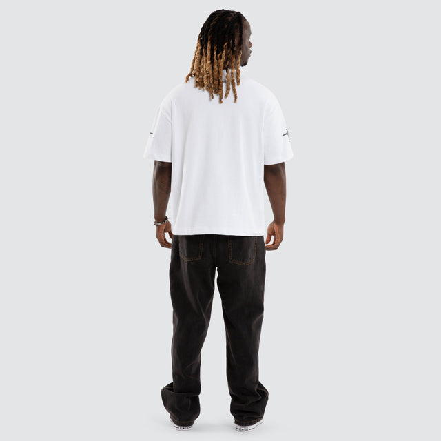 Goliath Loopback Street Tee Optical White