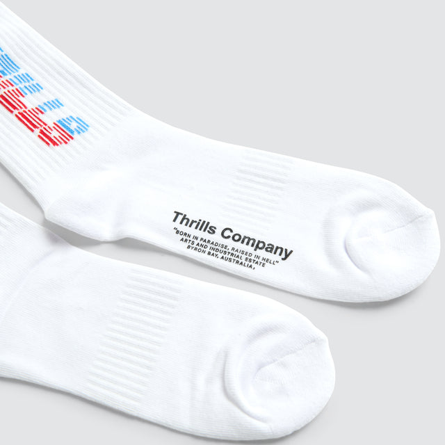 Anarchy In Paradise 3 Pk Sock White/Black/Azure Blue