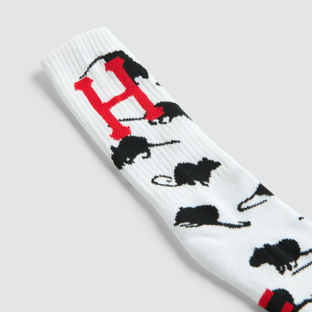 Year of the Rat Socks White