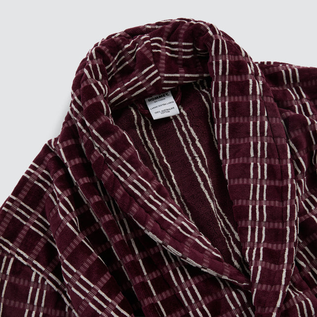 Adult Robe - Core Stripes Blackberry