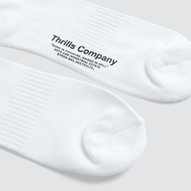 1st Grade Service 3 Pk Sock White/Petrol/Black