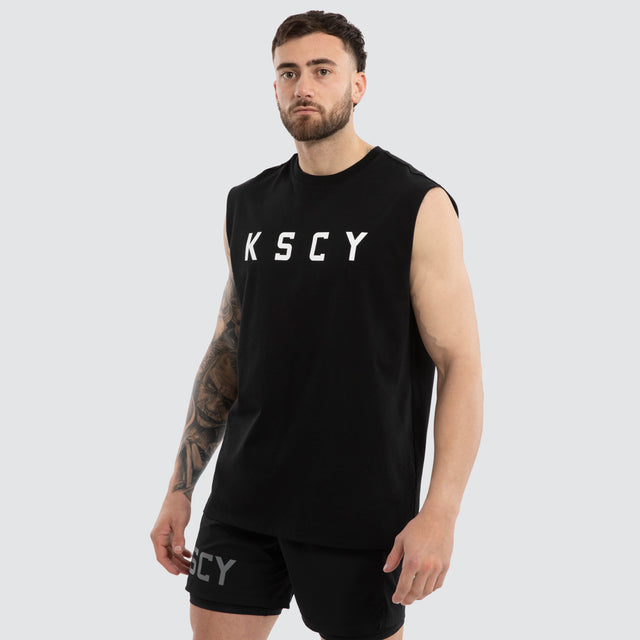 Vigor Split Hem Muscle Jet Black
