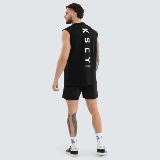 Vigor Split Hem Muscle Jet Black