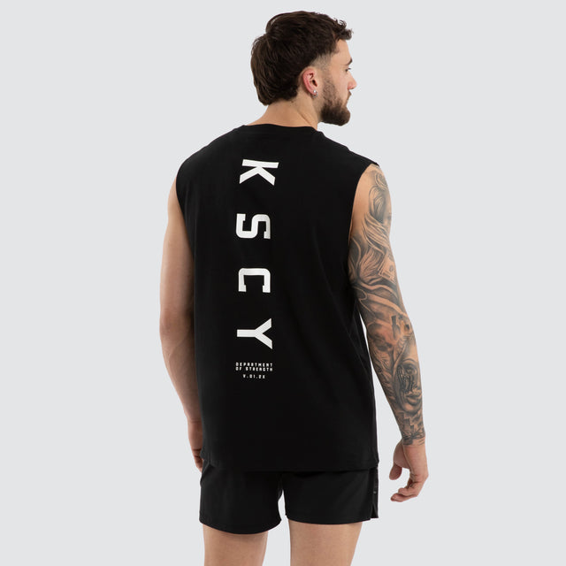 Vigor Split Hem Muscle Jet Black