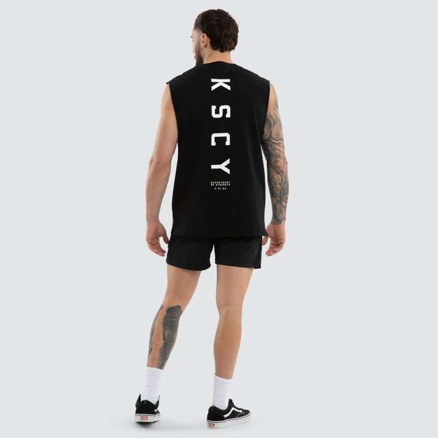 Vigor Split Hem Muscle Jet Black