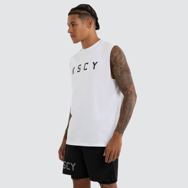 Vigor Split Hem Muscle Optical White
