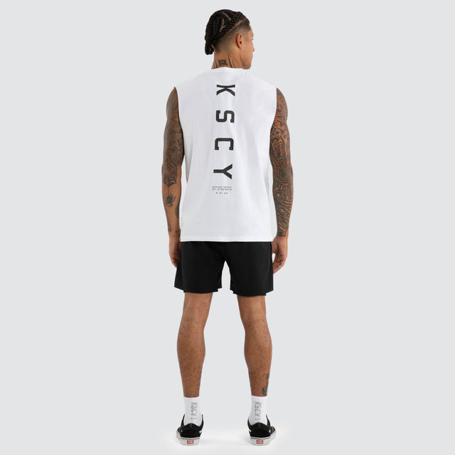 Vigor Split Hem Muscle Optical White