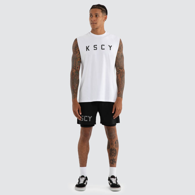 Vigor Split Hem Muscle Optical White