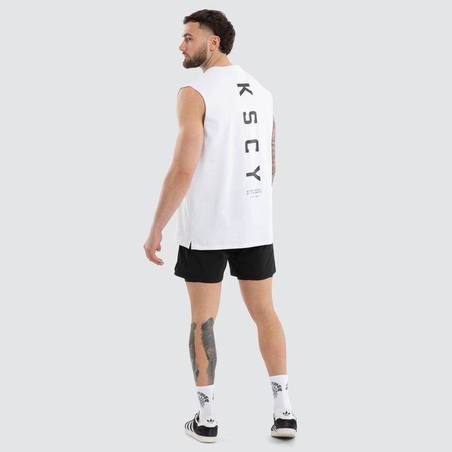 Vigor Split Hem Muscle Optical White