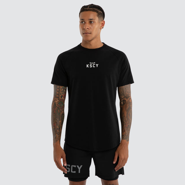 Vital Raglan Dual Curved Tee Jet Black