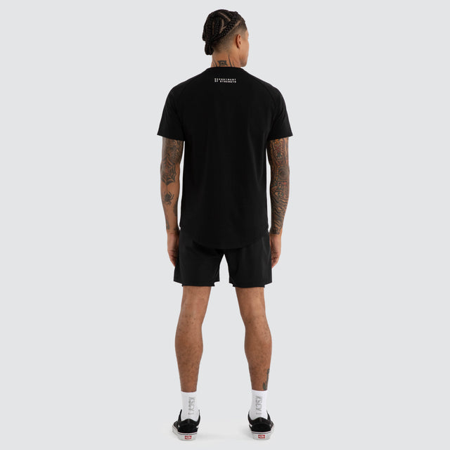 Vital Raglan Dual Curved Tee Jet Black