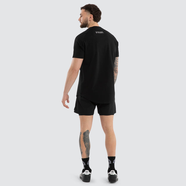 Vital Raglan Dual Curved Tee Jet Black