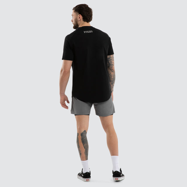 Vital Raglan Dual Curved Tee Jet Black