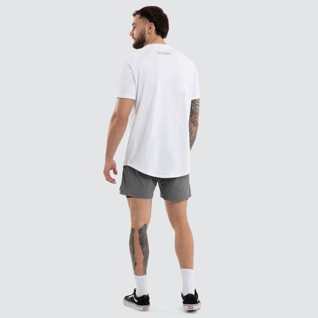 Vital Raglan Dual Curved Tee Optical White