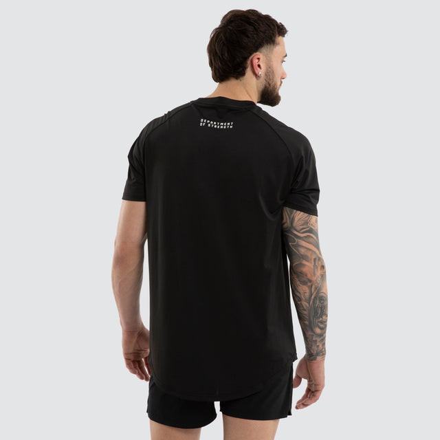 Prime Raglan Dual Curved Tee Jet Black