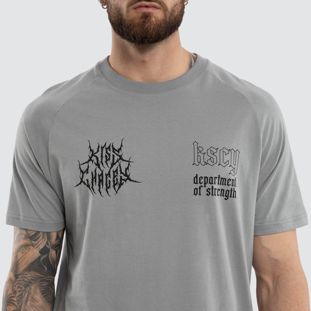 Lineup Raglan Straight Hem Tee Grey