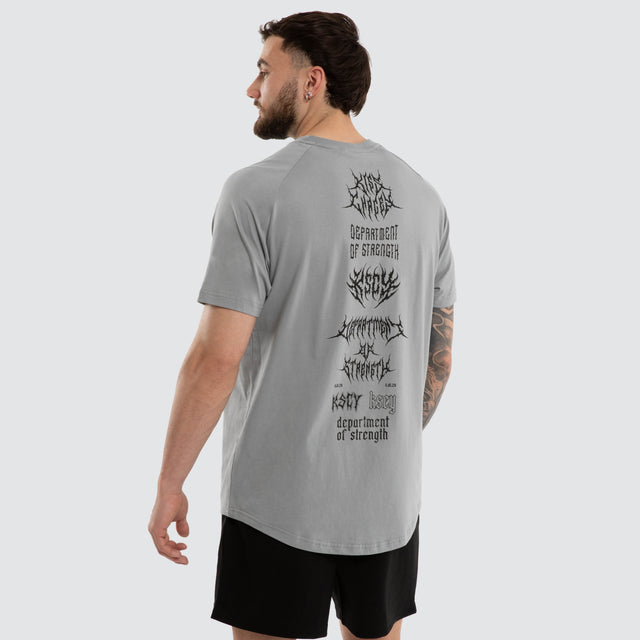 Lineup Raglan Straight Hem Tee Grey