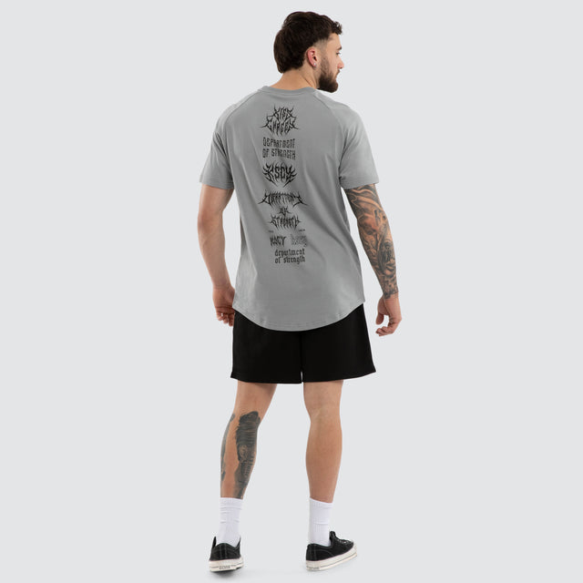 Lineup Raglan Straight Hem Tee Grey