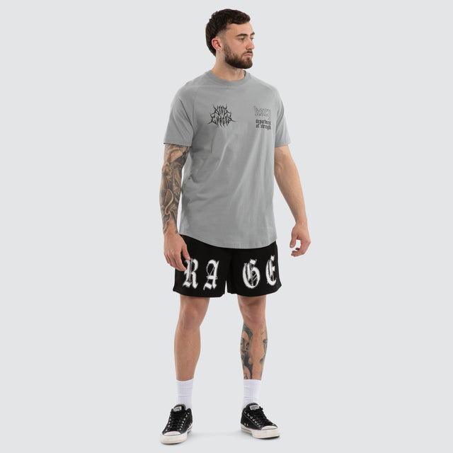 Lineup Raglan Straight Hem Tee Grey
