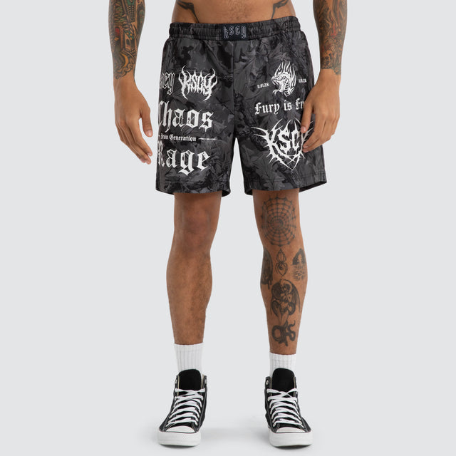 Chaos Rage Mesh Trackshort Dark Camo