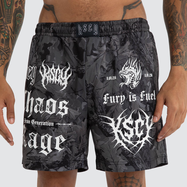 Chaos Rage Mesh Trackshort Dark Camo