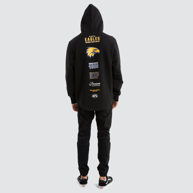 West Coast Eagles AFL Spine Hoodie Jet Black