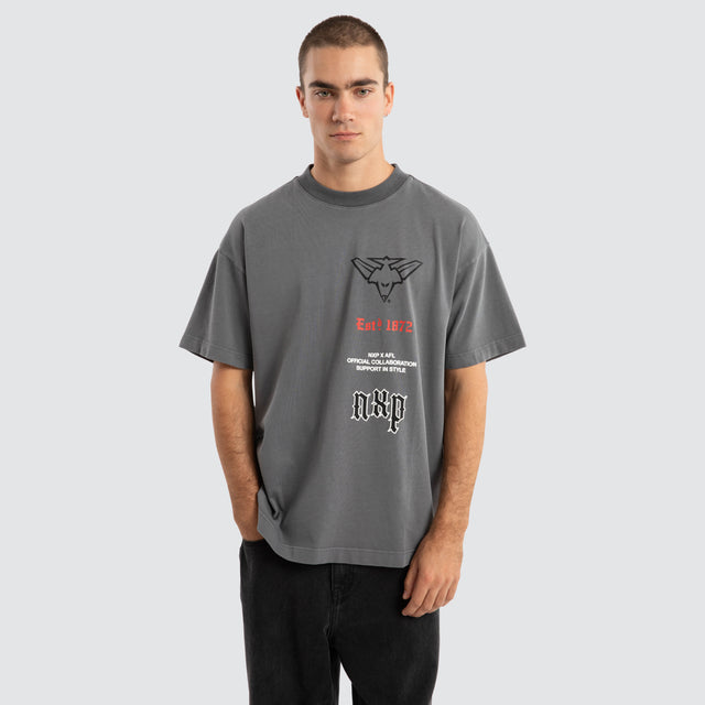 Essendon Stack Tee Pigment Charcoal