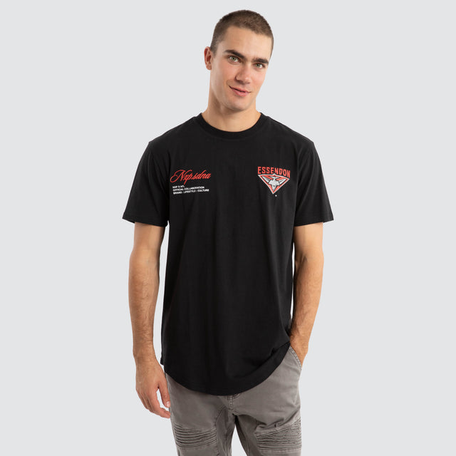 Essendon Bombers AFL Prime Tee Jet Black