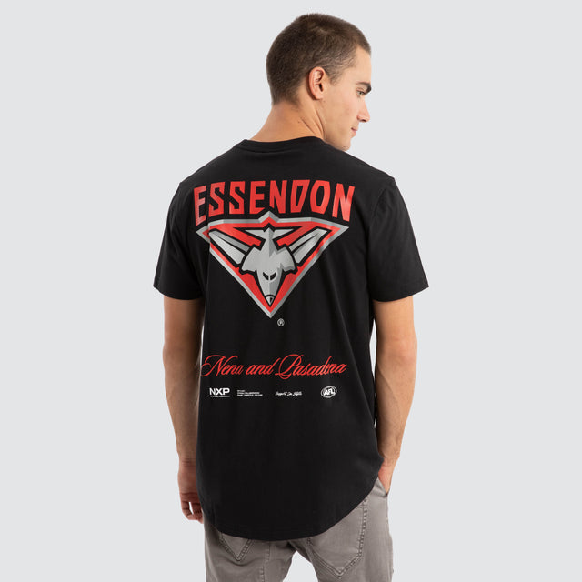 Essendon Bombers AFL Prime Tee Jet Black