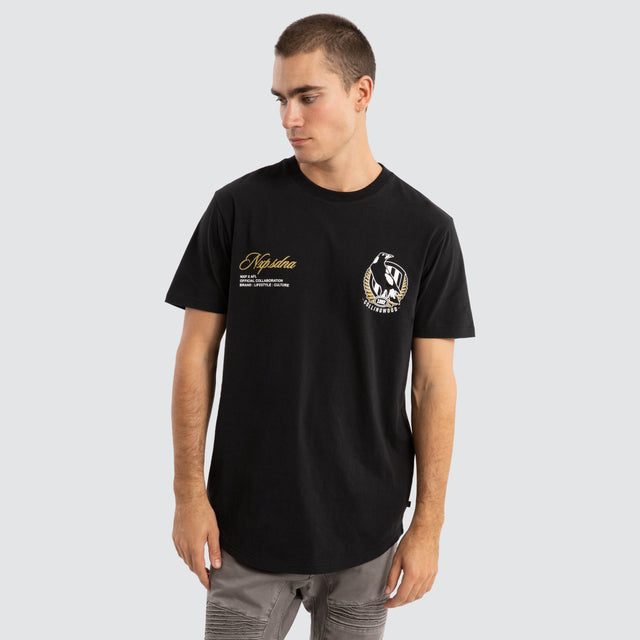 Collingwood Magpies AFL Prime Tee Jet Black