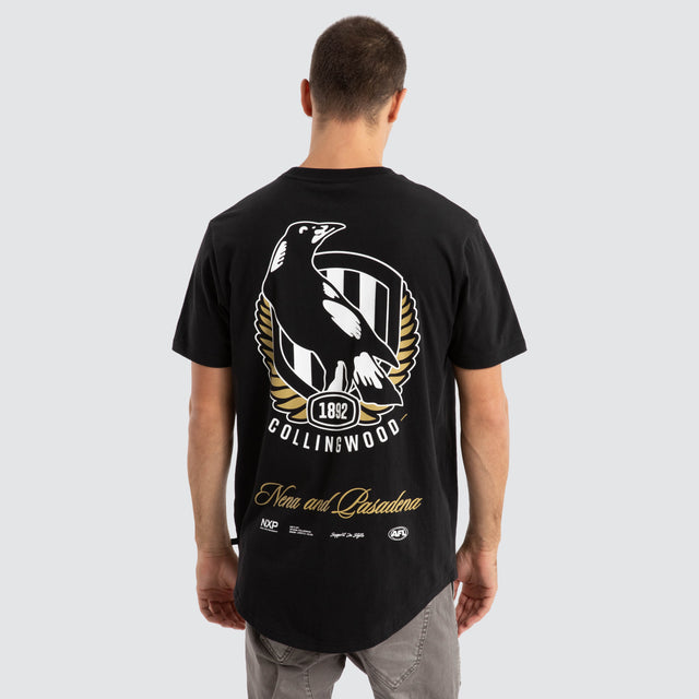 Collingwood Magpies AFL Prime Tee Jet Black