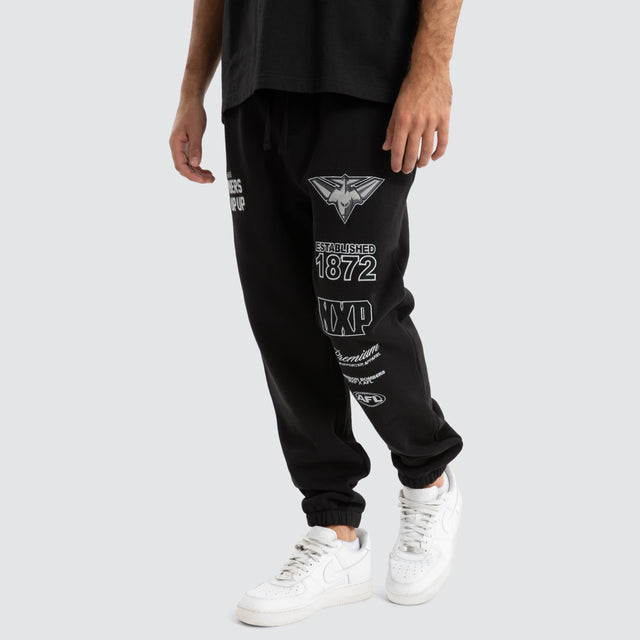 Essendon Bombers AFL Mono Trackpants Jet Black