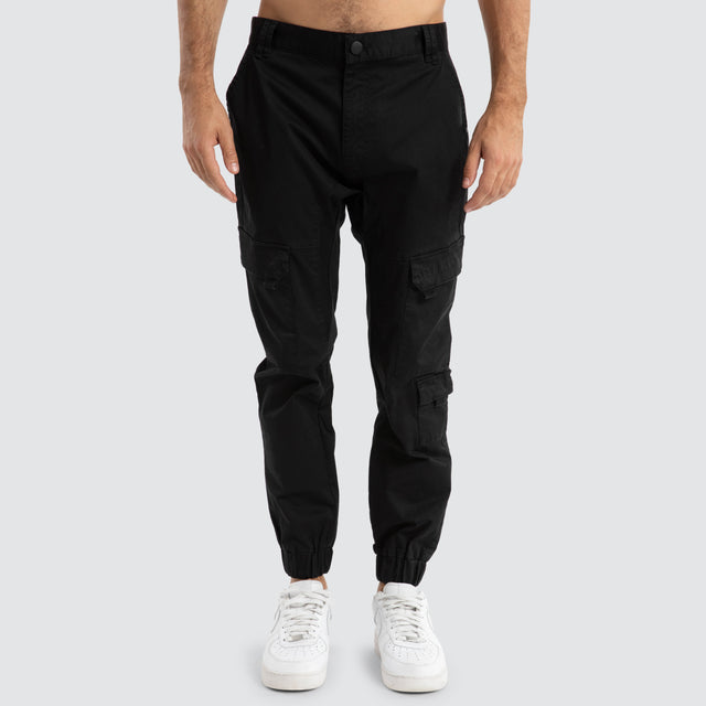 F100 Cargo Jogger Black