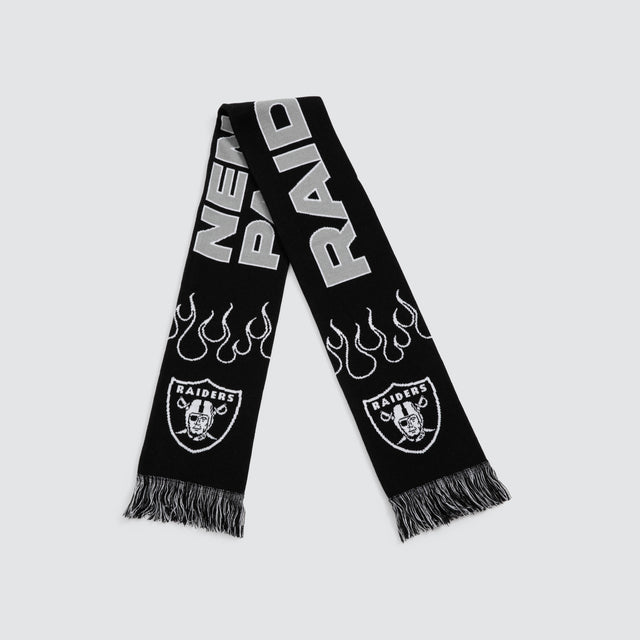 Las Vegas Raiders NFL Fringe Scarf Jet Black/Silver