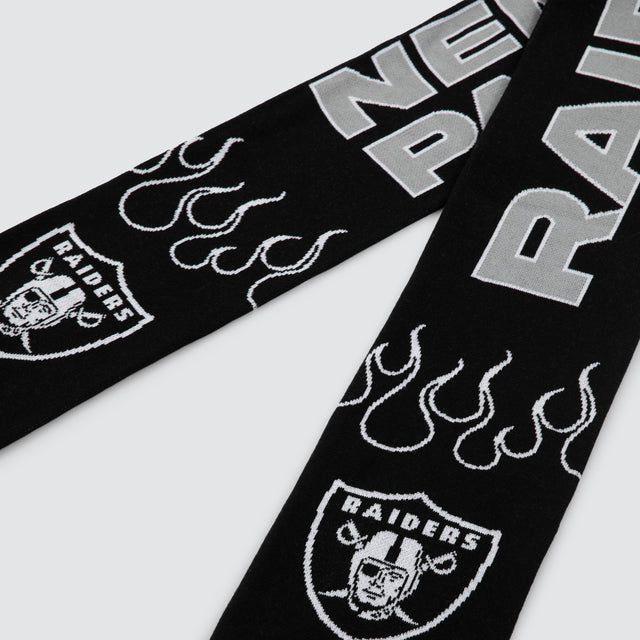 Las Vegas Raiders NFL Fringe Scarf Jet Black/Silver