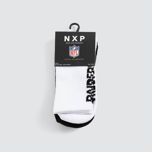 Las Vegas Raiders NFL 2 Pack Socks Jet Black/White
