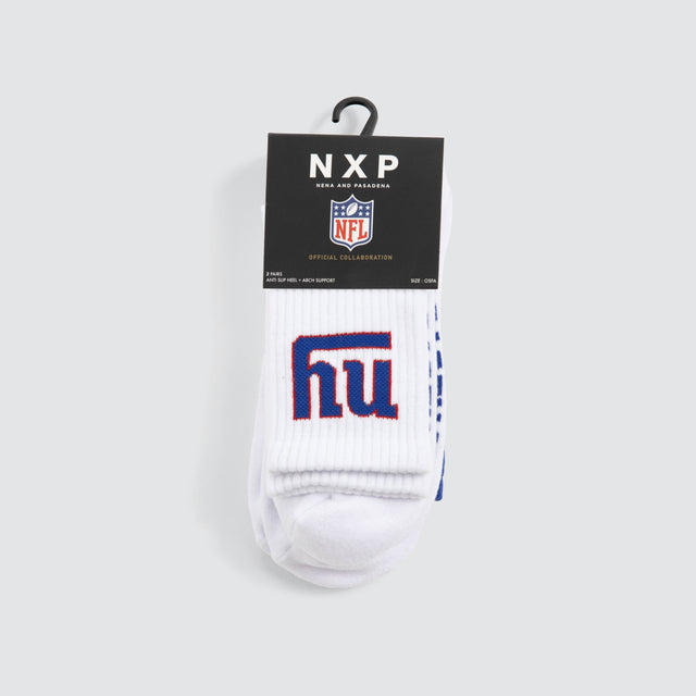 New York Giants NFL 2 Pack Socks White/Dark Blue