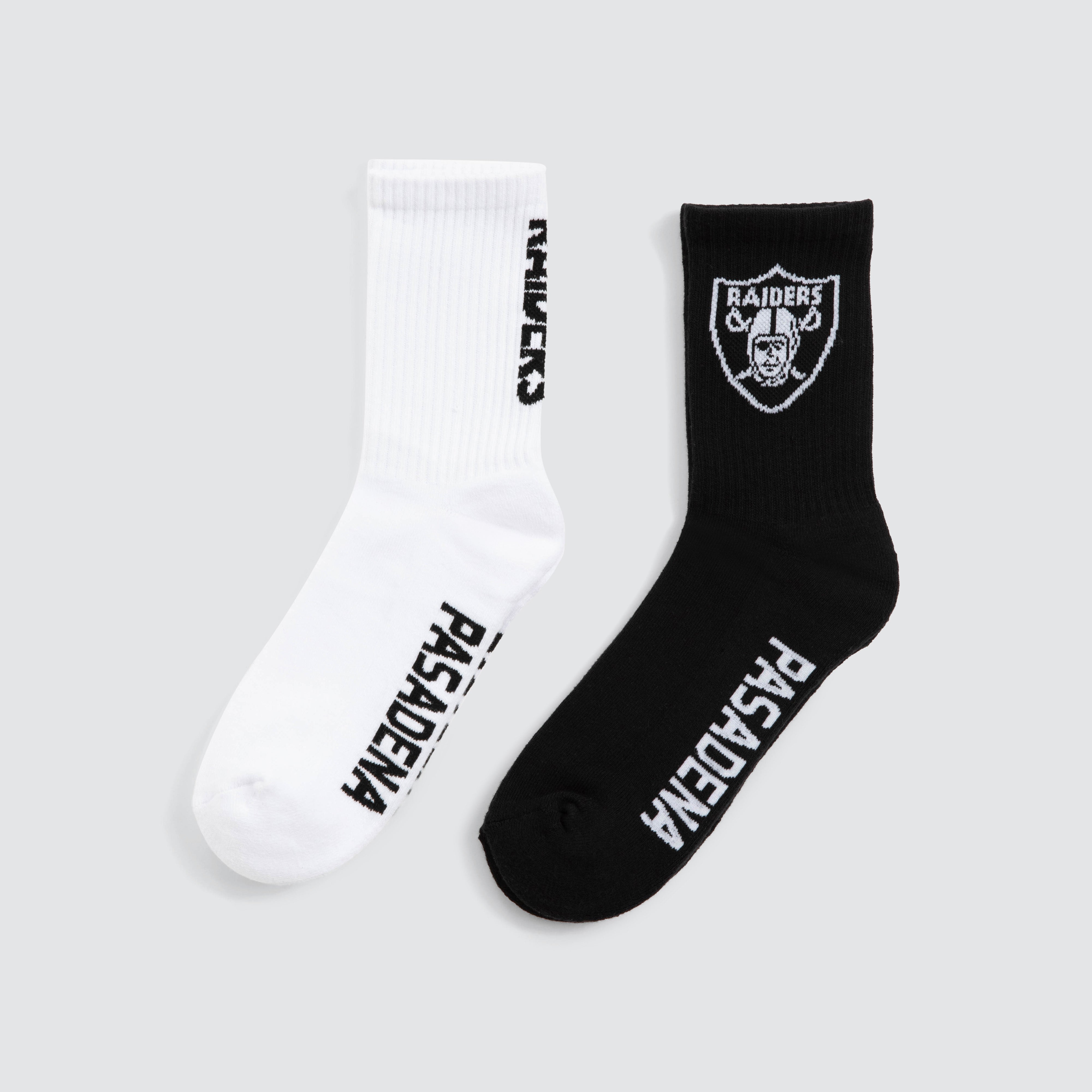 NXP X NFL Las Vegas Raiders NFL 2 Pack Socks in Black/White